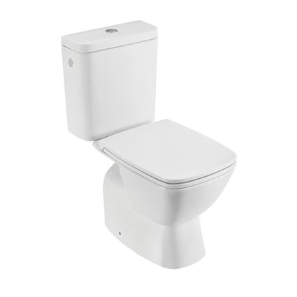 Fayans Λεκάνη HappySmart Block Soft Close Rimless by Roca